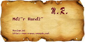 Mór René névjegykártya